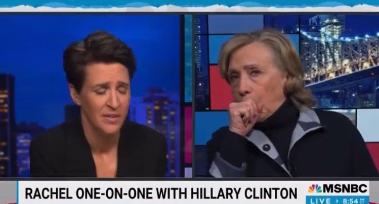 hillary-clinton-coughs-up-a-lung-on-maddow-show-as-she-accuses-trump-of-running-a-coup-(video)