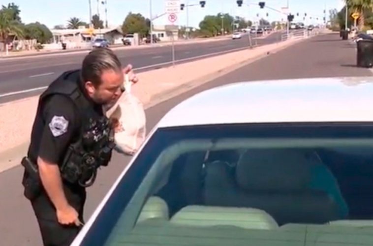 watch:-police-pull-over-drivers-to-surprise-them-with-free-turkeys,-brings-one-man-to-tears