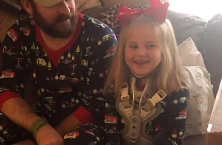 watch:-girl-injured-in-tornado-that-killed-her-sister-receives-christmas-gifts-from-trump